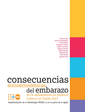 Portada del informe "Consecuencias socioeconómicas del embarazo en la adolescencia en América Latina y el Caribe 2021"
