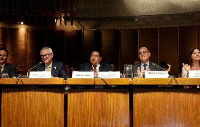 Panel de la sesión de clausura de la conmemoración de los 10 años del Consenso de Montevideo