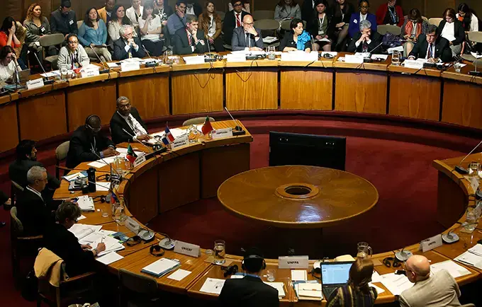 Reunión Extraordinaria de la Mesa Directiva de la Conferencia Regional sobre Población y Desarrollo fue inaugurada hoy en la sede de la CEPAL en Santiago, Chile.