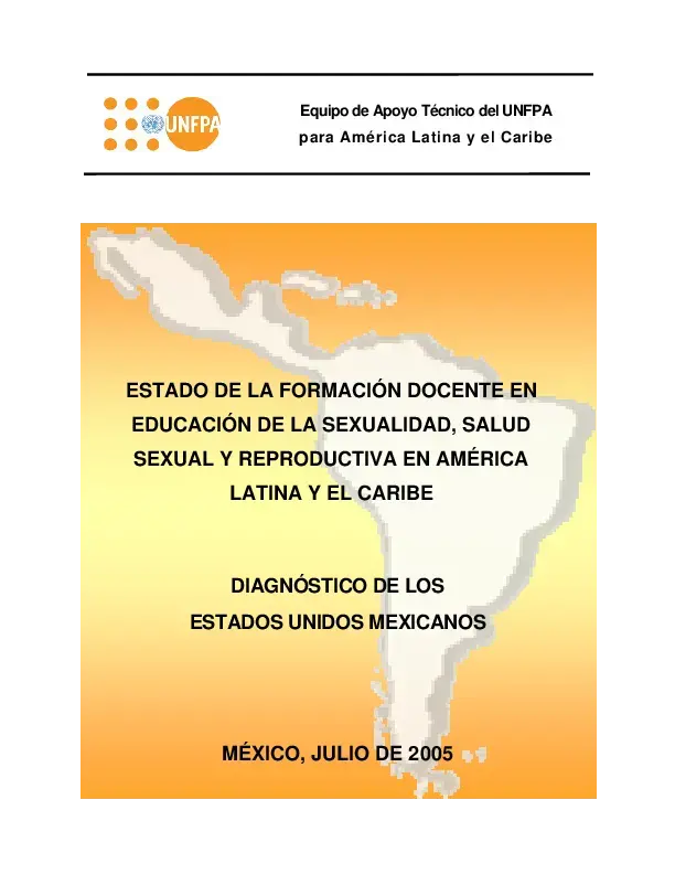 Estado de la Formación Docente en Educación de la Sexualidad, Salud Sexual y Reproductiva en América Latina y el Caribe