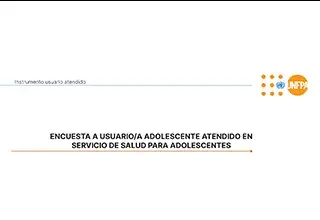 Anexo: Encuesta a usuario/a adolescente atendido en servicio de salud para adolescentes